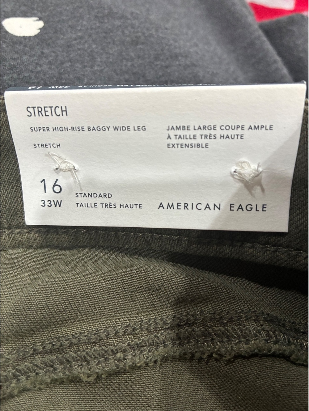 American Eagle Super High-Rise Baggy Wide Leg Pants Size 16 Regular - Picture 5 of 7